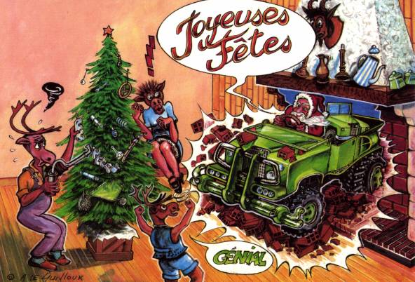 Carte de voeux 1996 - Super Land Rover