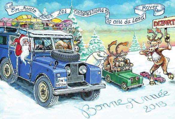 Carte de voeux 2018 - 70 ans du Land Rover